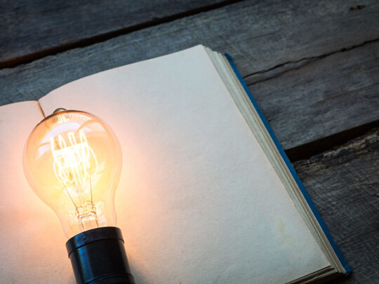 Book & Light Bulb